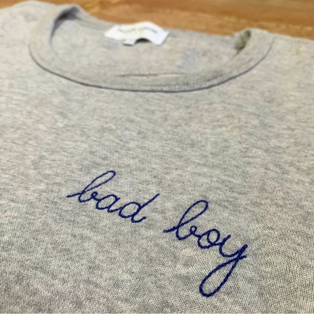 Maison Labiche Paris Charonne Sweatshirt “Bad Boy” Gray Medium Pullover Jumper